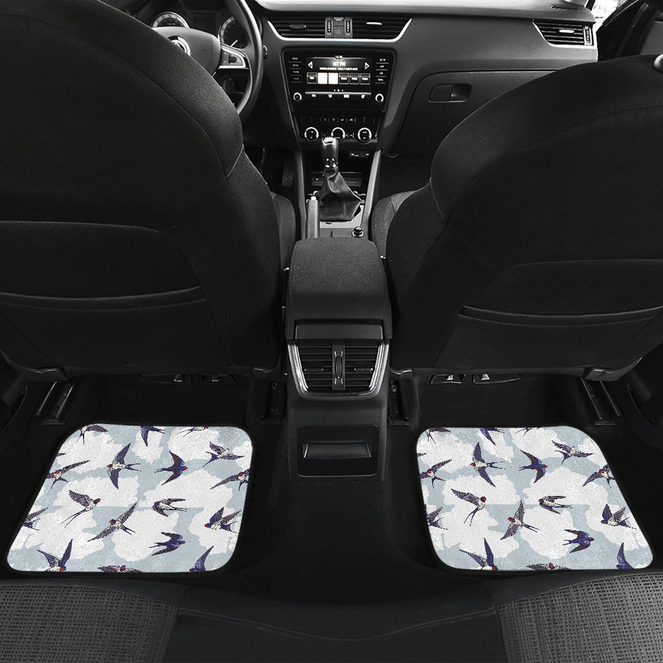 Swallow Pattern Print Design 05 Front and Back Car Mats