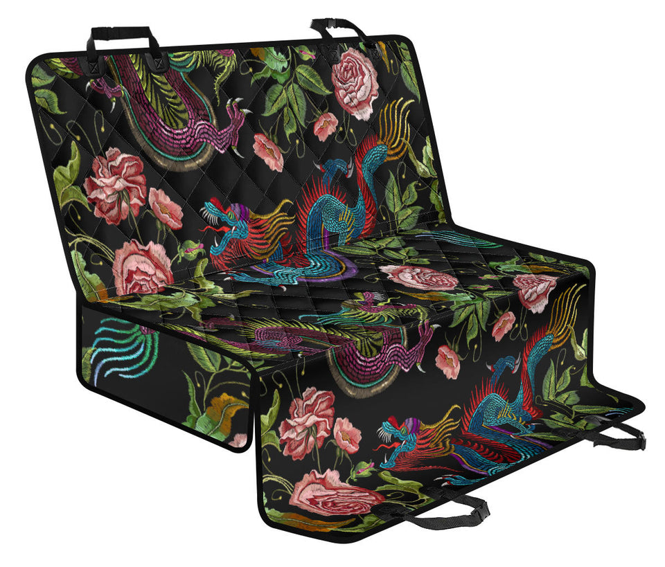 Dragons Flower Pattern Dog Car Seat Covers