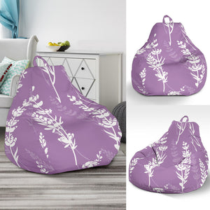 Lavender Flowers Purple Pattern Bean Bag Cover