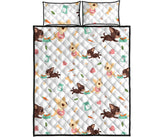 Cute Chihuahua puppie pattern Quilt Bed Set