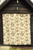 Windmill Wheat Pattern Premium Quilt