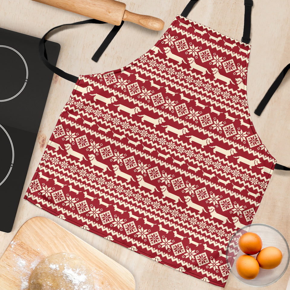 Dachshund Nordic Pattern Adjustable Apron