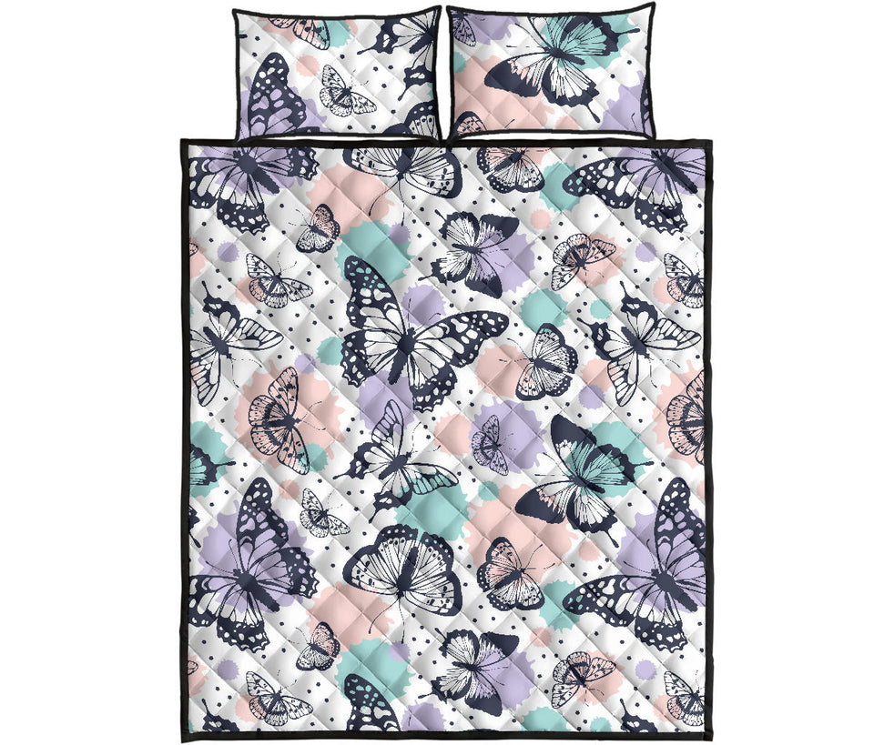 Butterfly pattern Quilt Bed Set