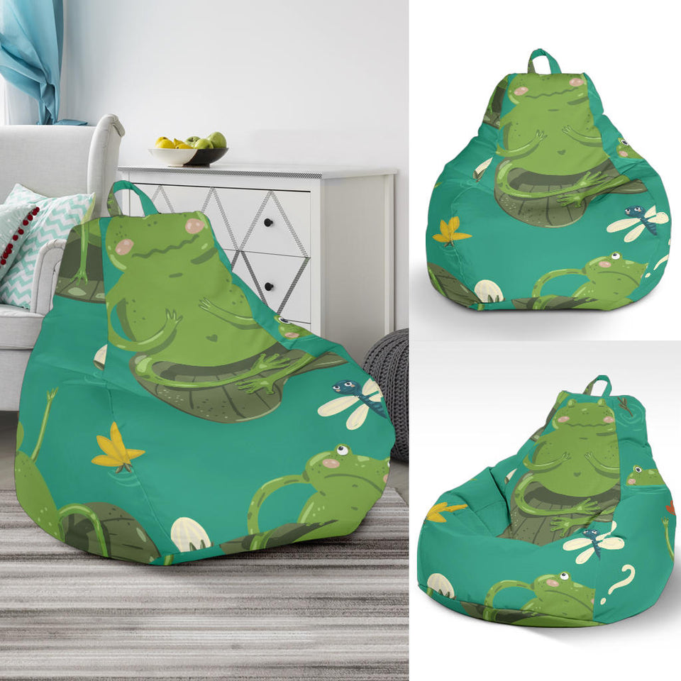 Cute Frog Dragonfly Design Pattern Bean Bag Cover