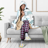 Cute Dolphins Childish Style Pattern Hooded Blanket