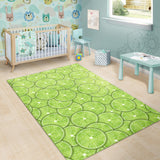 Slices Of Lime Pattern Area Rug