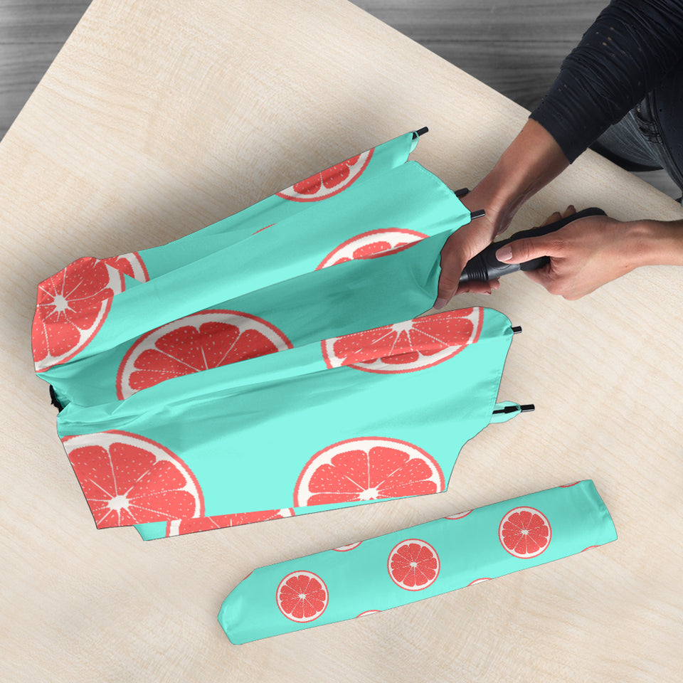 Grapefruit Green Background Umbrella