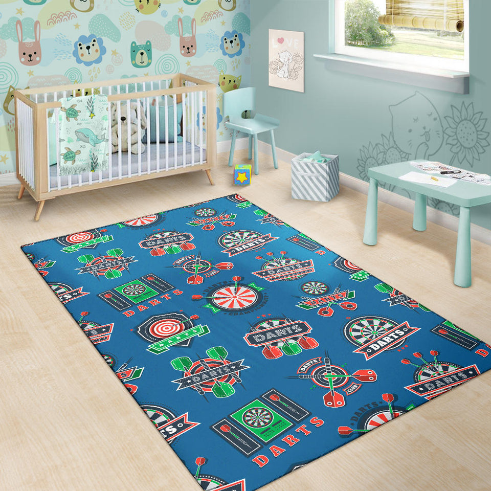Darts Pattern Print Design 02 Area Rug