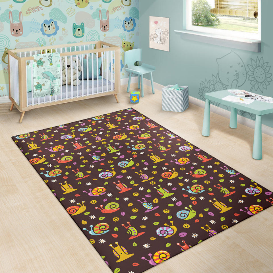 Snail Pattern Print Design 02 Area Rug