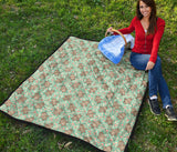 Hippopotamus Pattern Print Design 02 Premium Quilt