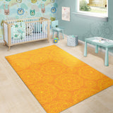 Orange Traditional Indian Element Pattern Area Rug