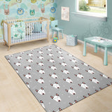 Bull Terrier Pattern Print Design 05 Area Rug