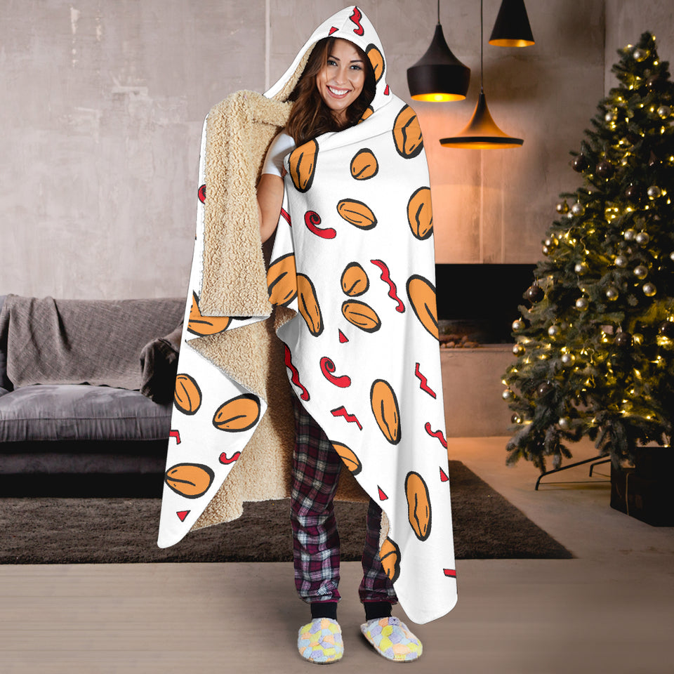 Peanuts Pattern Background Hooded Blanket