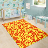 Fire Flame Design Pattern Area Rug