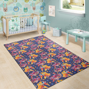 Goldfish Pattern Print Design 05 Area Rug