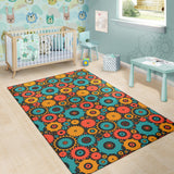 Gear Pattern Print Design 01 Area Rug