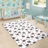 Ostrich Pattern Print Design 02 Area Rug