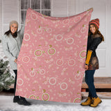 Bicycle Pattern Print Design 02 Premium Blanket