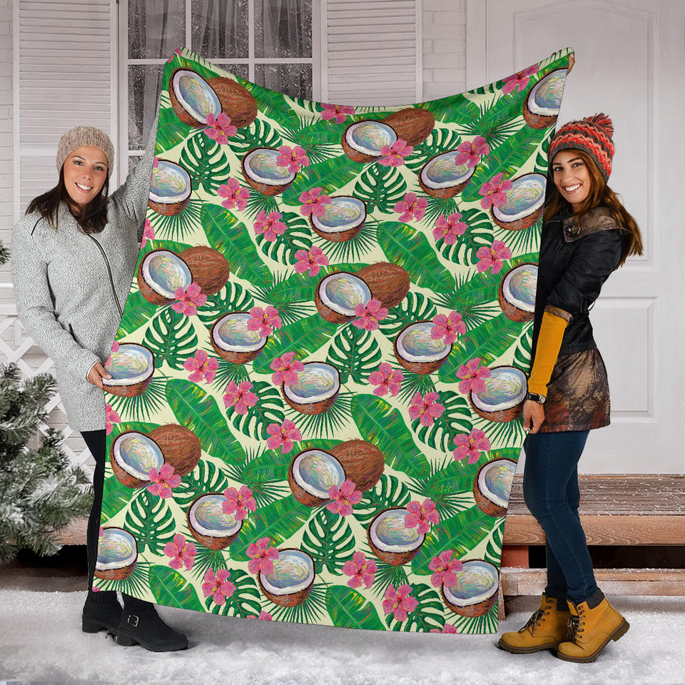 Coconut Pattern Print Design 01 Premium Blanket