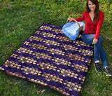 Beautiful Japanese Fan Pattern Premium Quilt