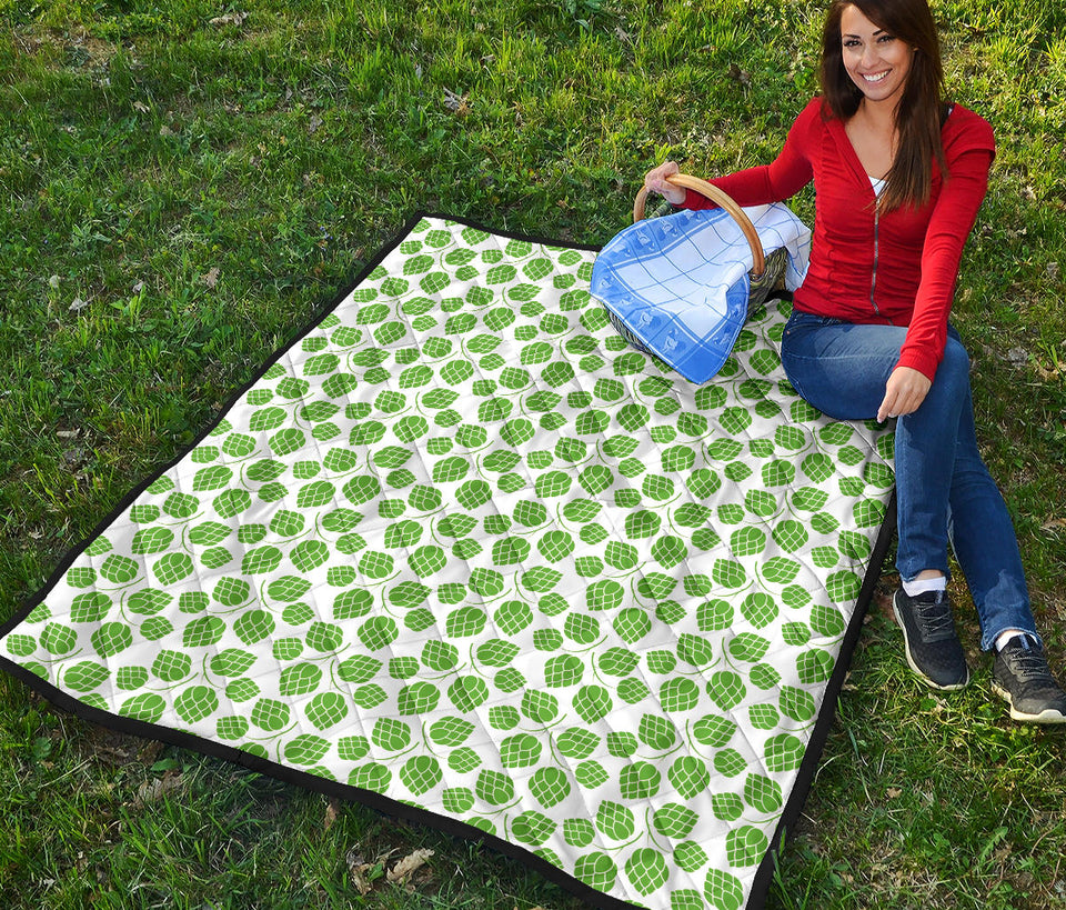 Hop Pattern Background Premium Quilt
