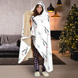 Penguin Pattern Hooded Blanket
