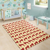 Greyhound Pattern Print Design 04 Area Rug