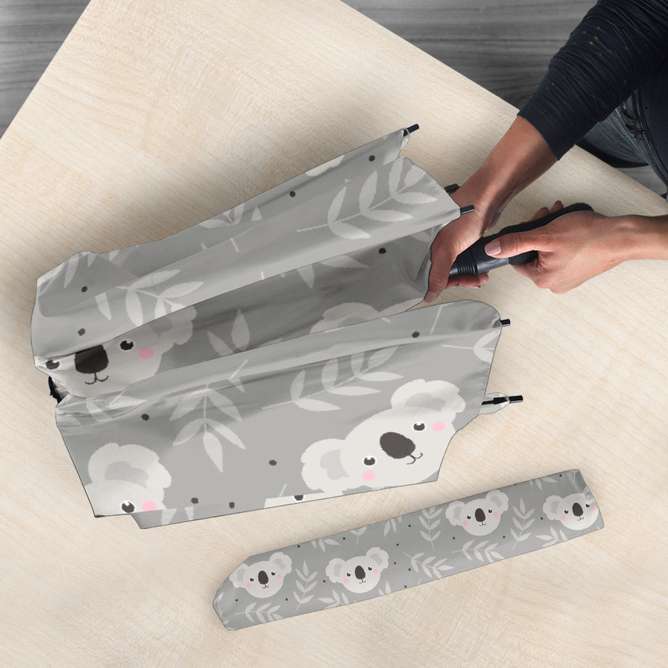 Cute Koala Leaves Pattern Umbrella