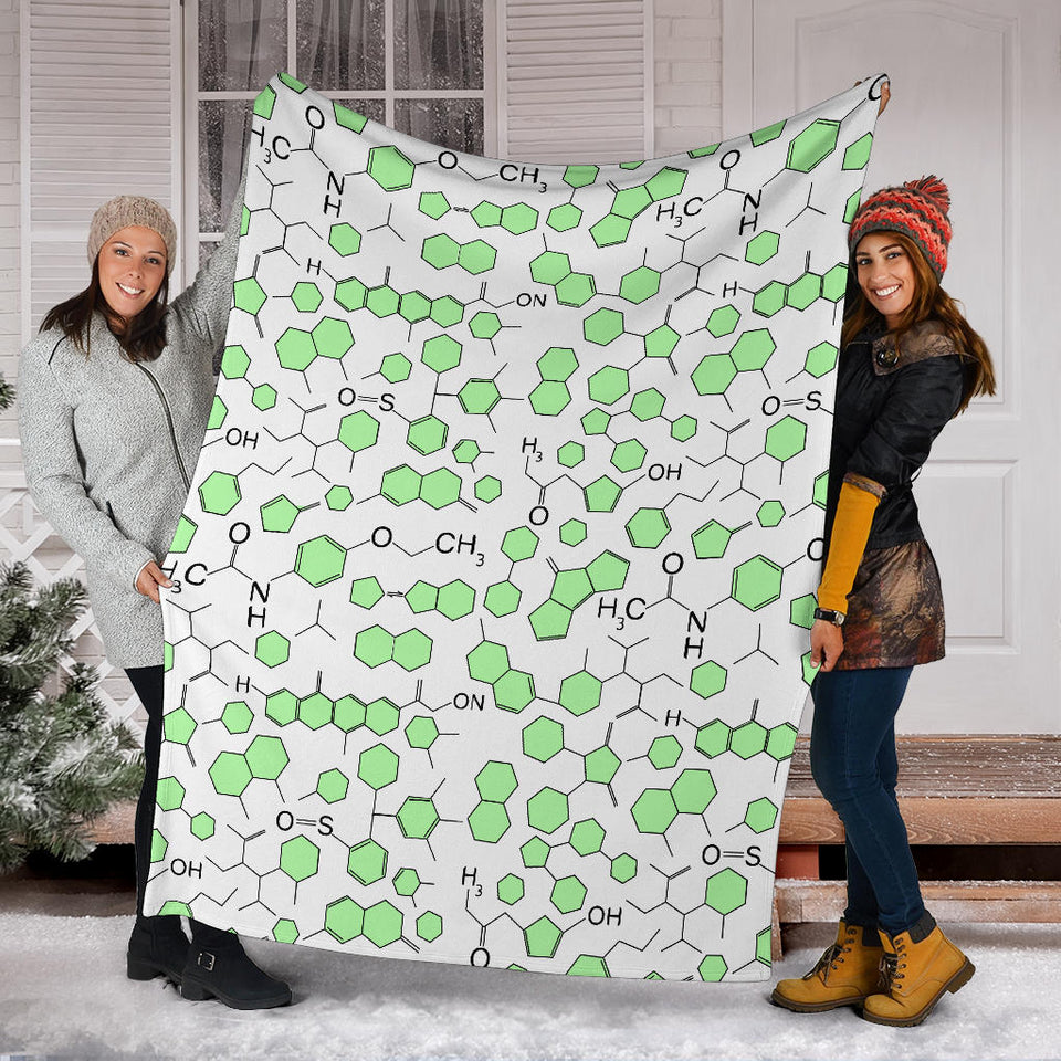 Chemistry Periodic Table Pattern Print Design 03 Premium Blanket