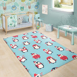 Cute Penguin Christmas  Design Pattern Area Rug