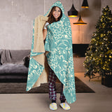 Classic Hand Drawn Grape Pattern Hooded Blanket