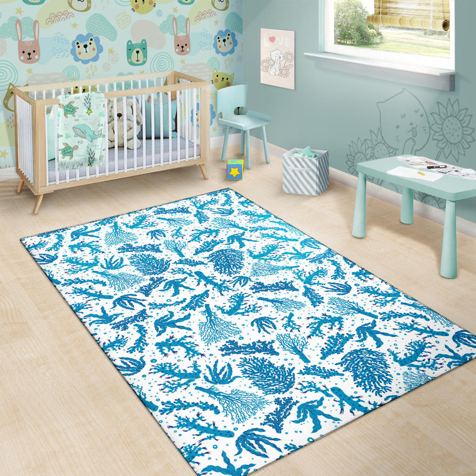 Coral Reef Pattern Print Design 01 Area Rug