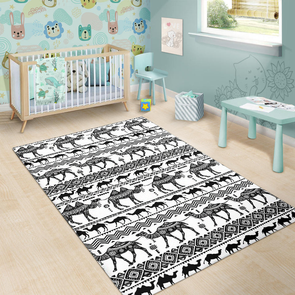 Camel Polynesian Tribal Pattern Area Rug
