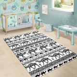 Camel Polynesian Tribal Pattern Area Rug