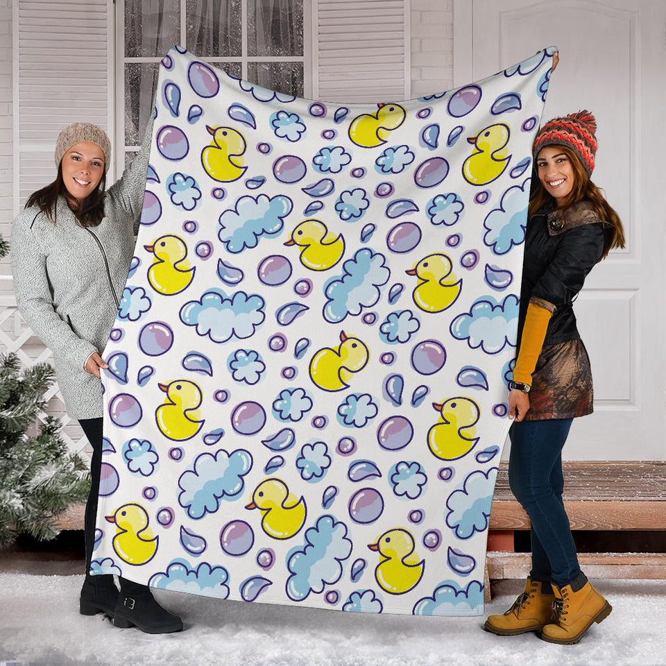 Duck Toy Pattern Print Design 01 Premium Blanket