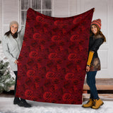 Rose Pattern Print Design 03 Premium Blanket