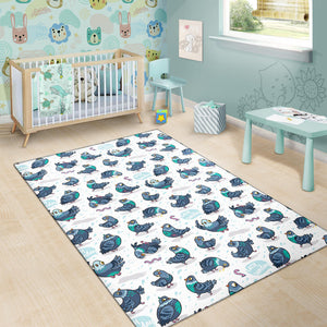 Pigeon Pattern Print Design 02 Area Rug