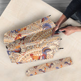 Cute Rooster Chicken Cock Floral Ornament Background Umbrella