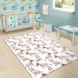 Bull Terrier Pattern Print Design 04 Area Rug