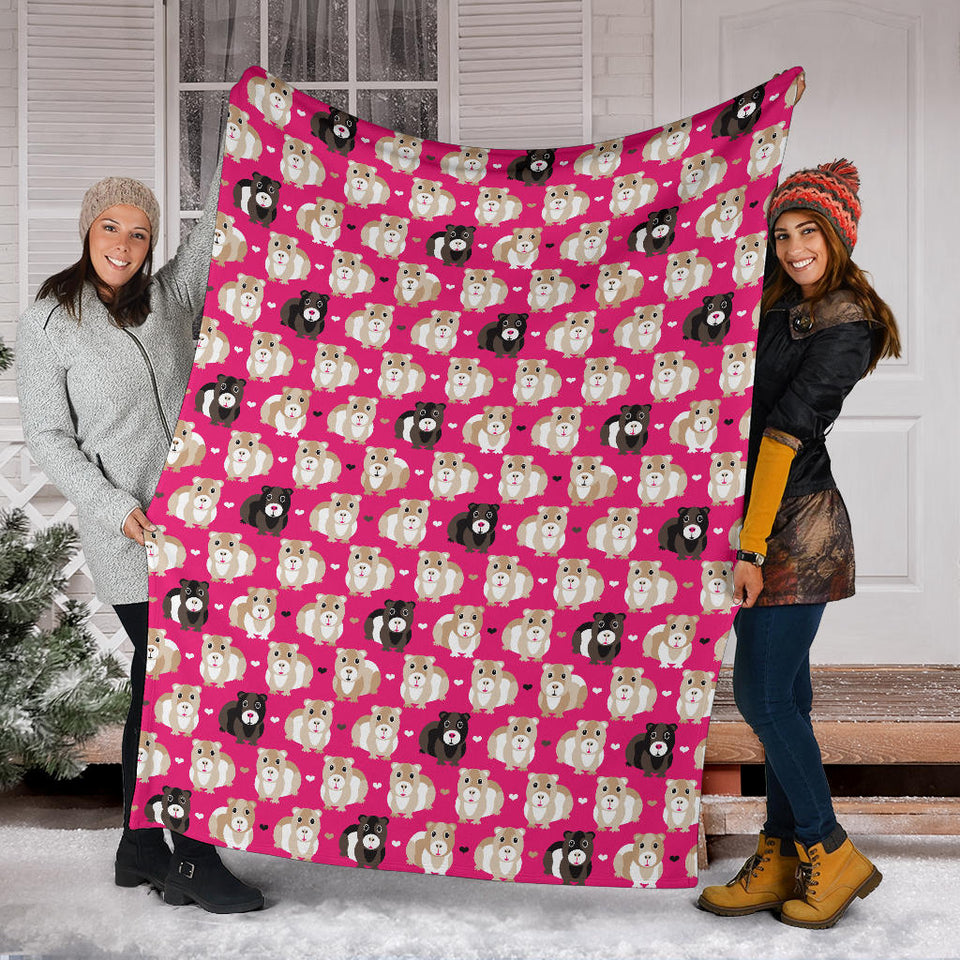 Guinea Pig Pattern Print Design 01 Premium Blanket