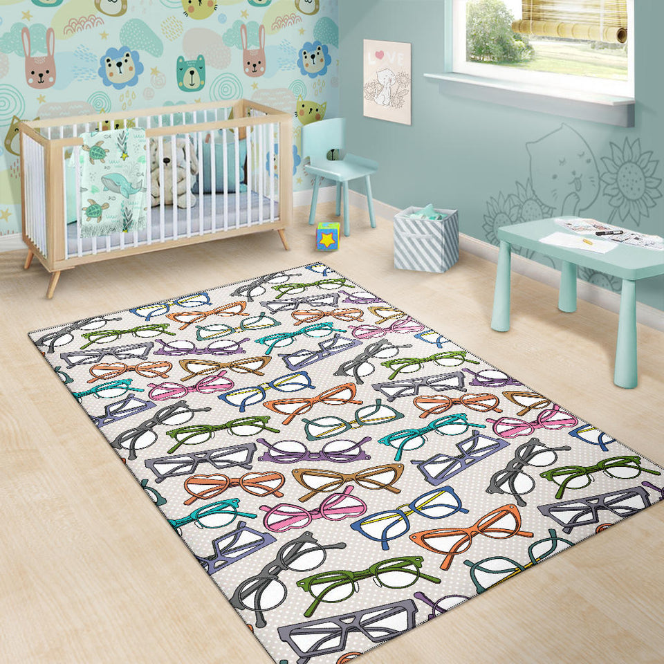 Sun Glasses Pattern Print Design 01 Area Rug