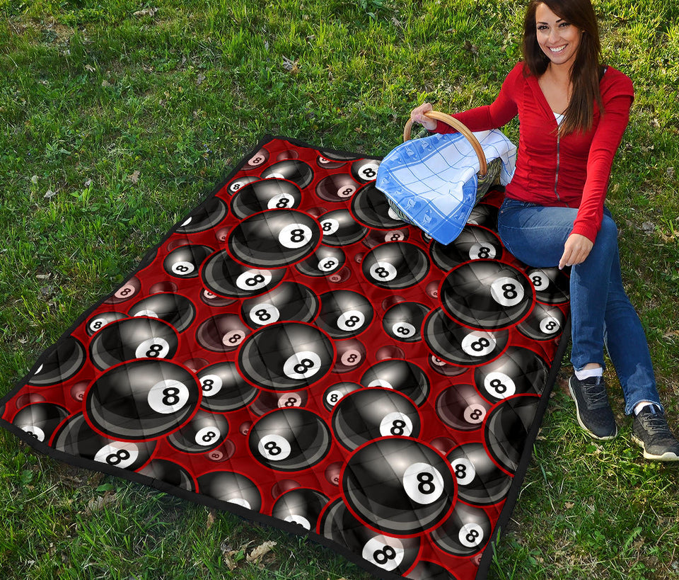 Billiard Ball Pattern Print Design 05 Premium Quilt