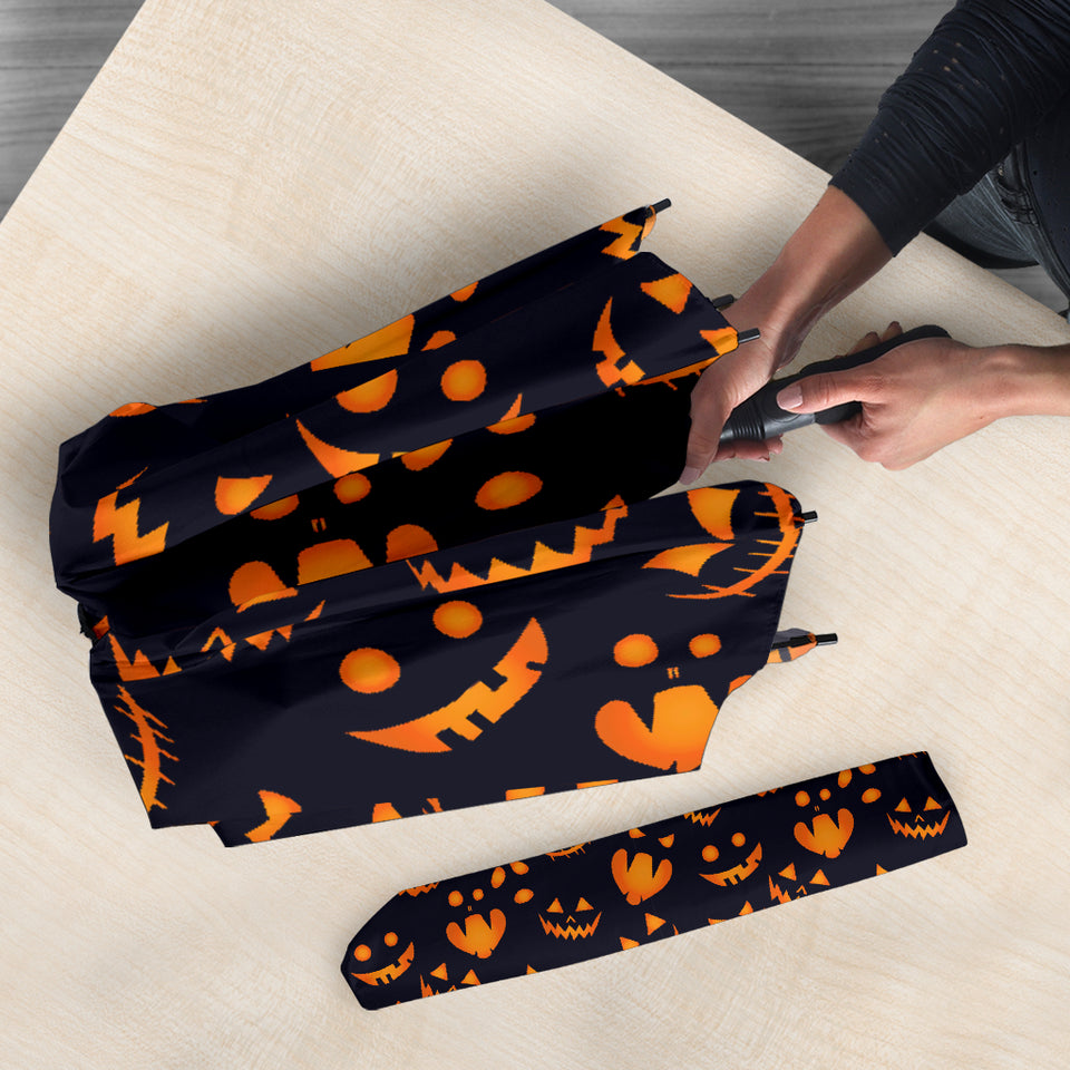 Halloween Pattern Pumpkin Background Umbrella