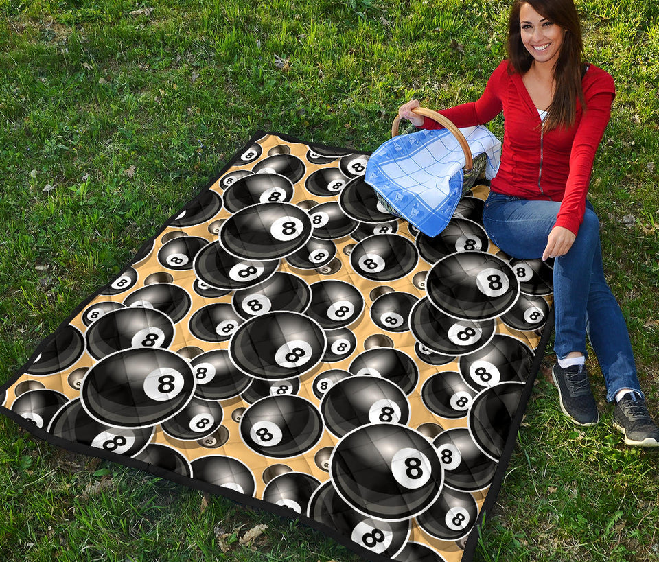 Billiard Ball Pattern Print Design 04 Premium Quilt