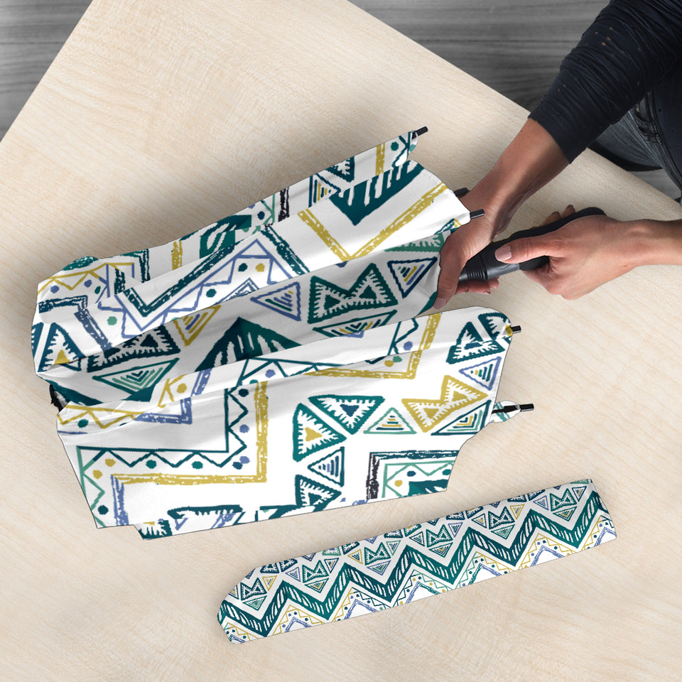 Zigzag  Chevron Paint Design Pattern Umbrella