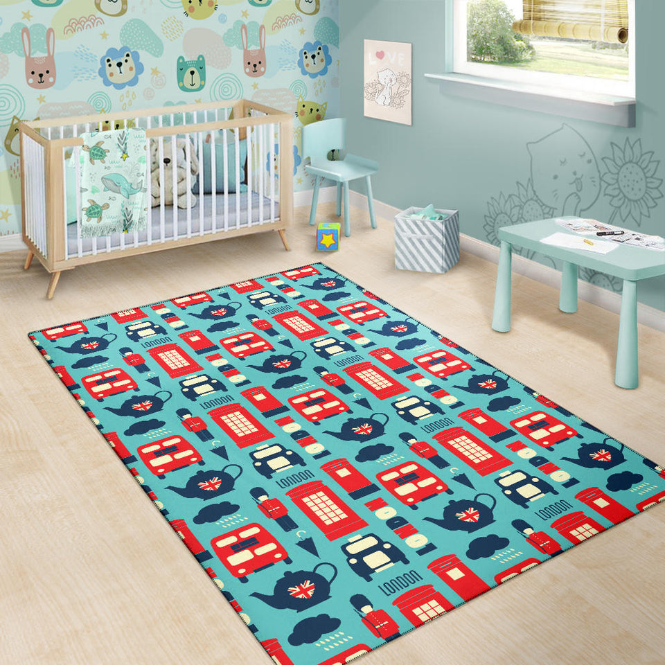 British Pattern Print Design 04 Area Rug