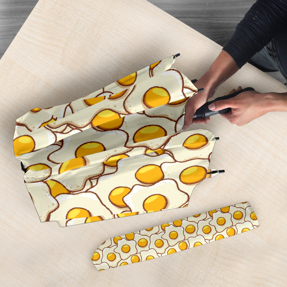 Fried Eggs Pattern Print Design 02 Umbrella