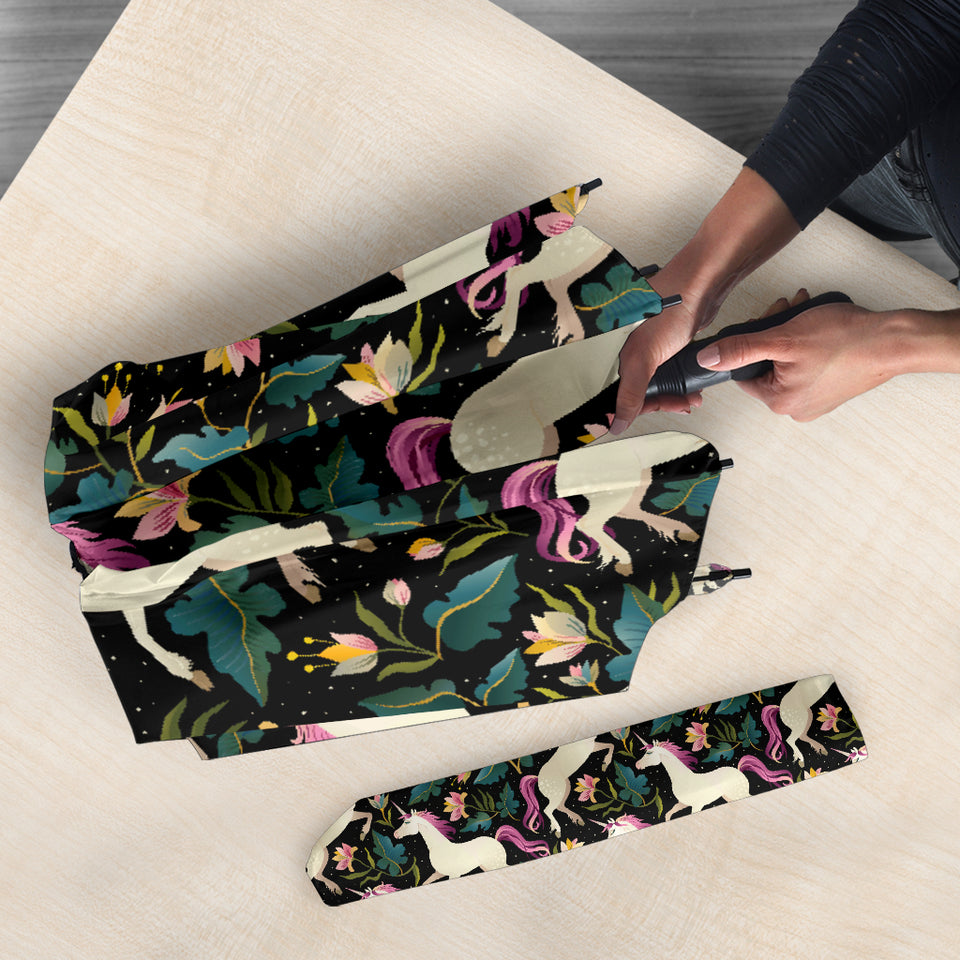 Unicorns Forest Background Umbrella
