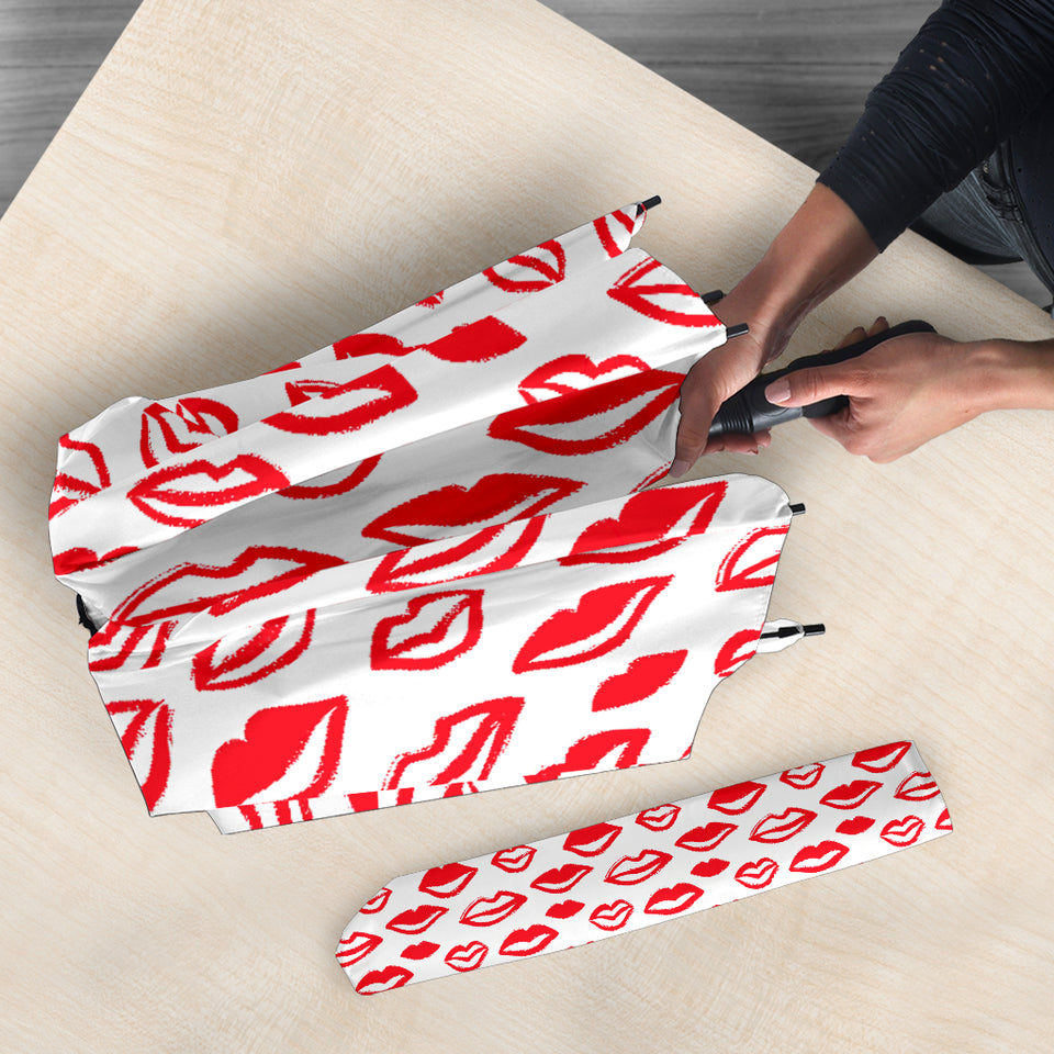Lips Pattern Print Design 05 Umbrella