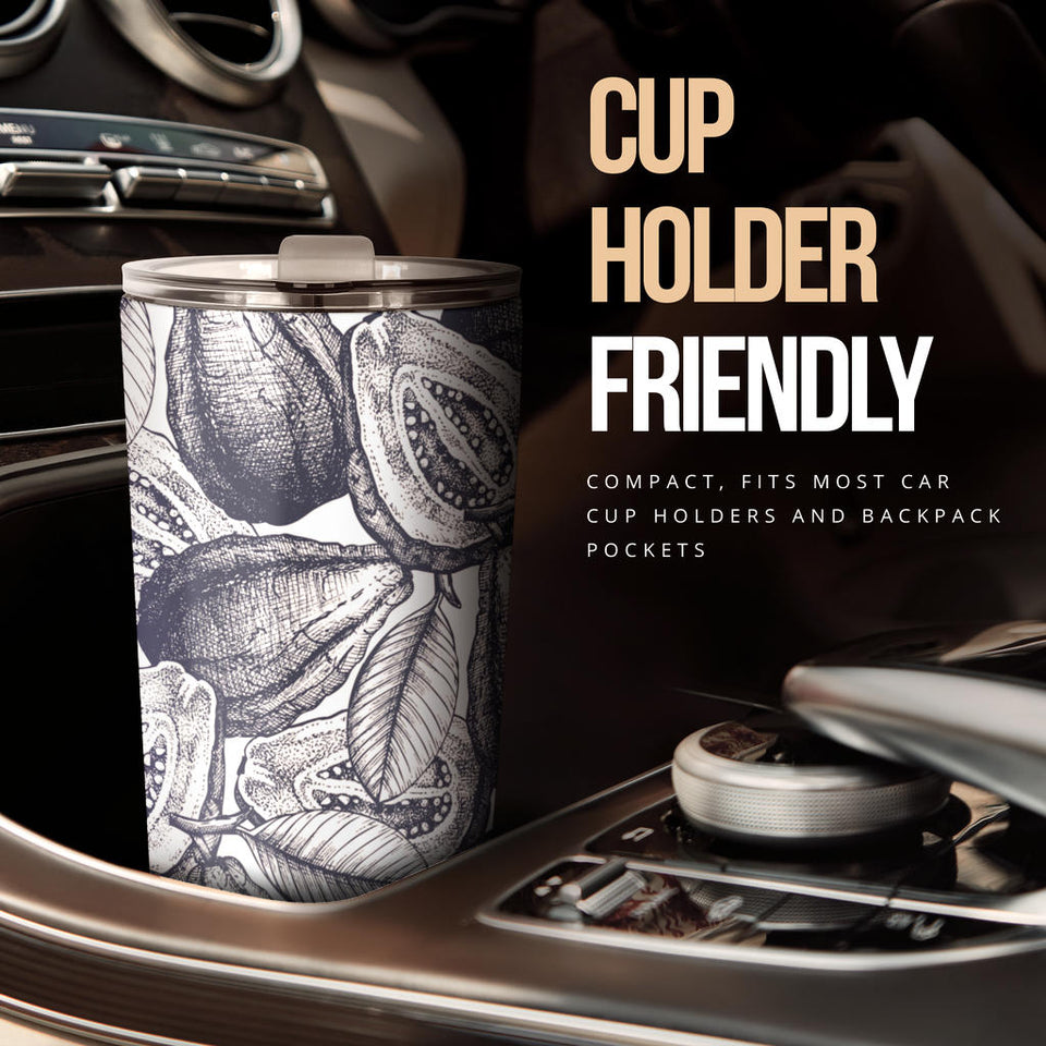 Guava Tropical Hand Drawn Pattern Tumbler